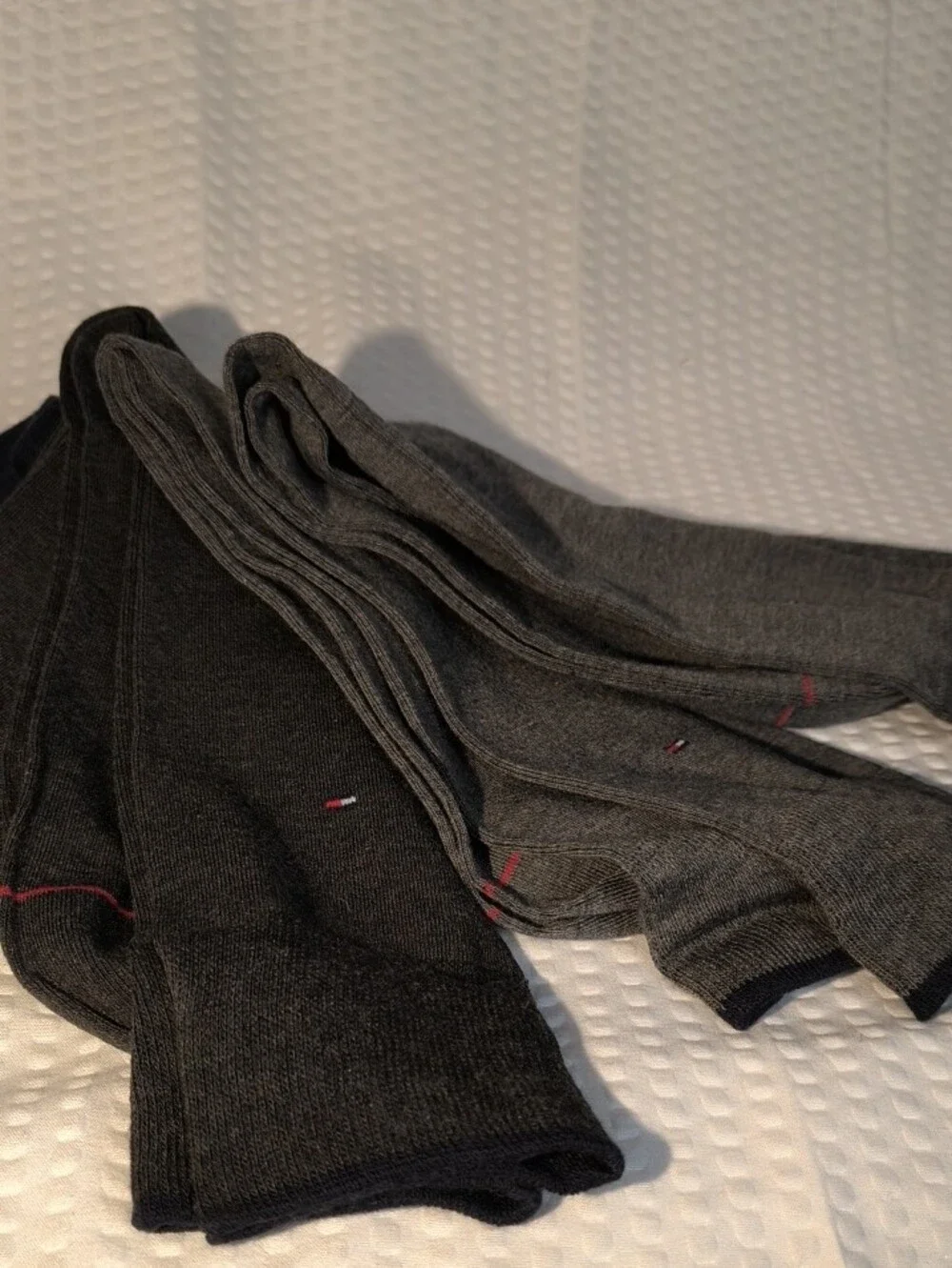 Tommy Hilfiger Men's Crew Socks - Dark Gray Multi-Pack 5 Pairs